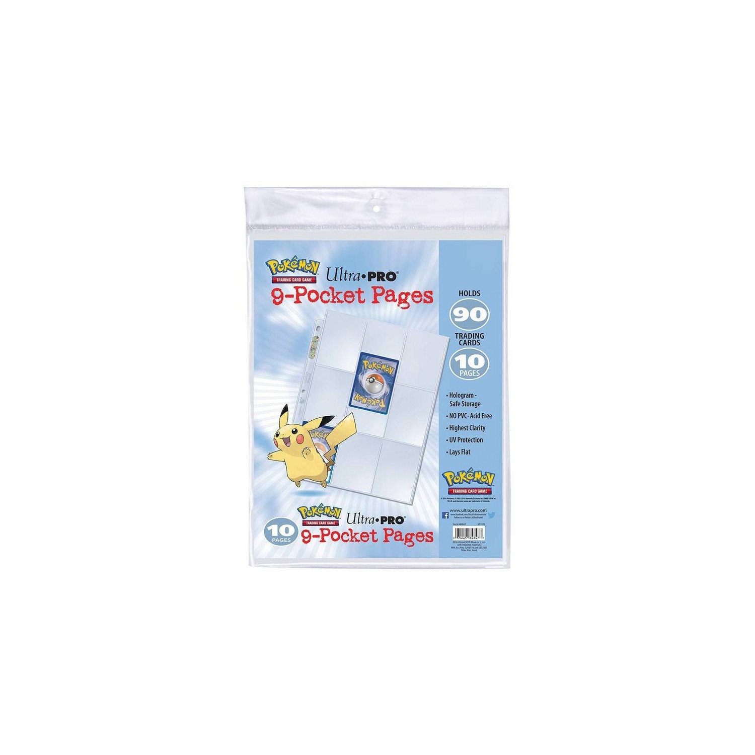 ULTRA PRO CLASSEUR 180 CARTES 9 Pocket Portfolio POKEMON MAGIC YU GI OH  noir ou bleu