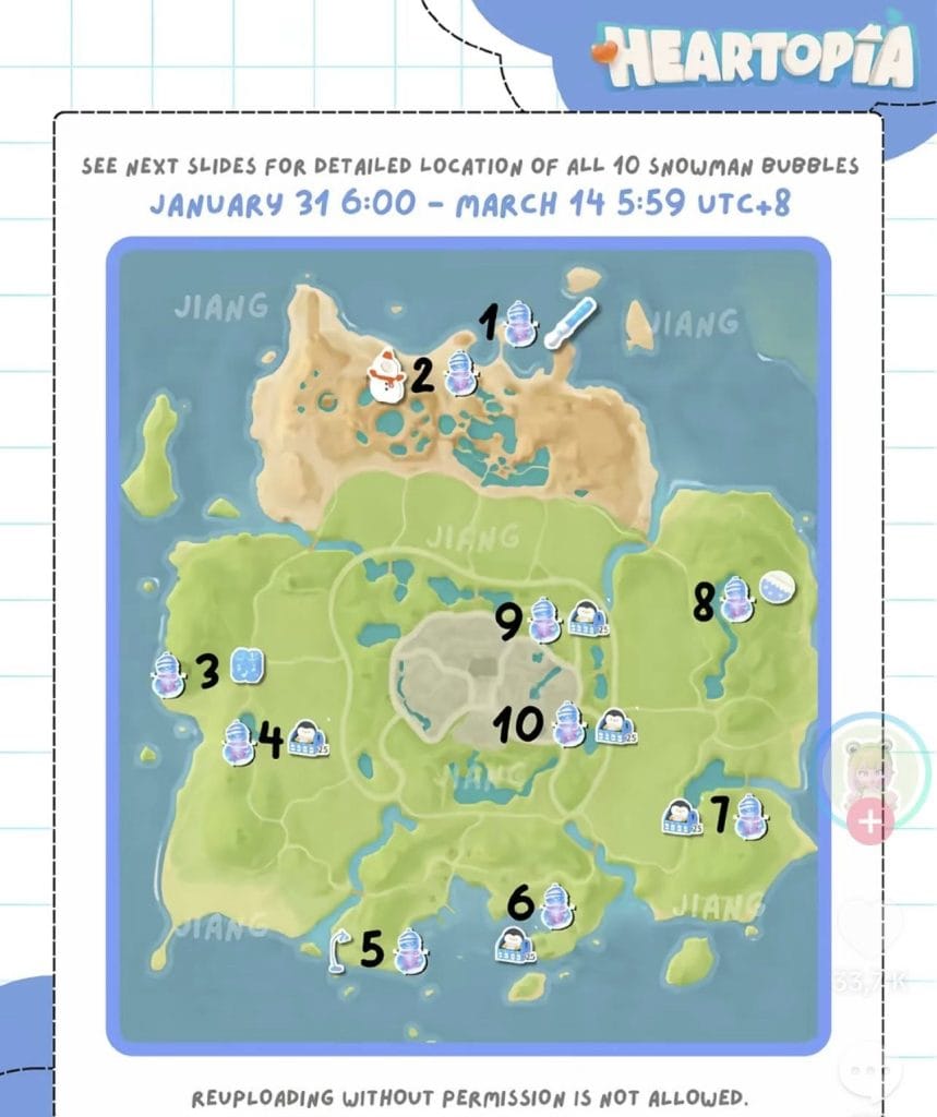 bulles-bonhomme-de-neige-heartopia-localisation