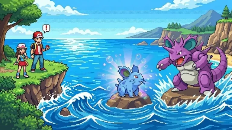 nidoran pokémon rouge feu et vert feuille