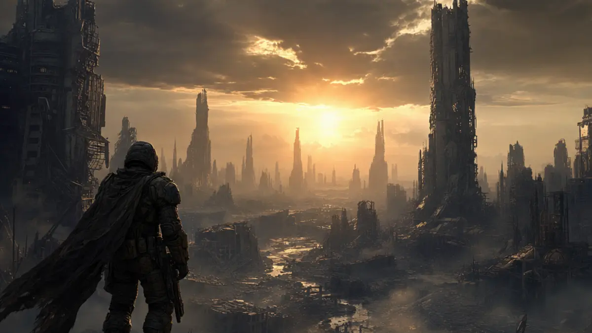 Logo de Destiny 2 avec en arriere-plan les locaux de Bungie, studio en difficulte