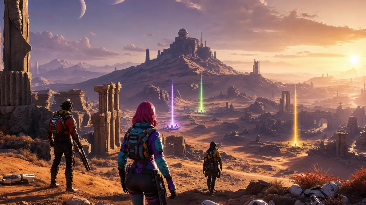 L'ile Watch Party Mandalorian and Grogu dans Fortnite, sur la planete Nevarra