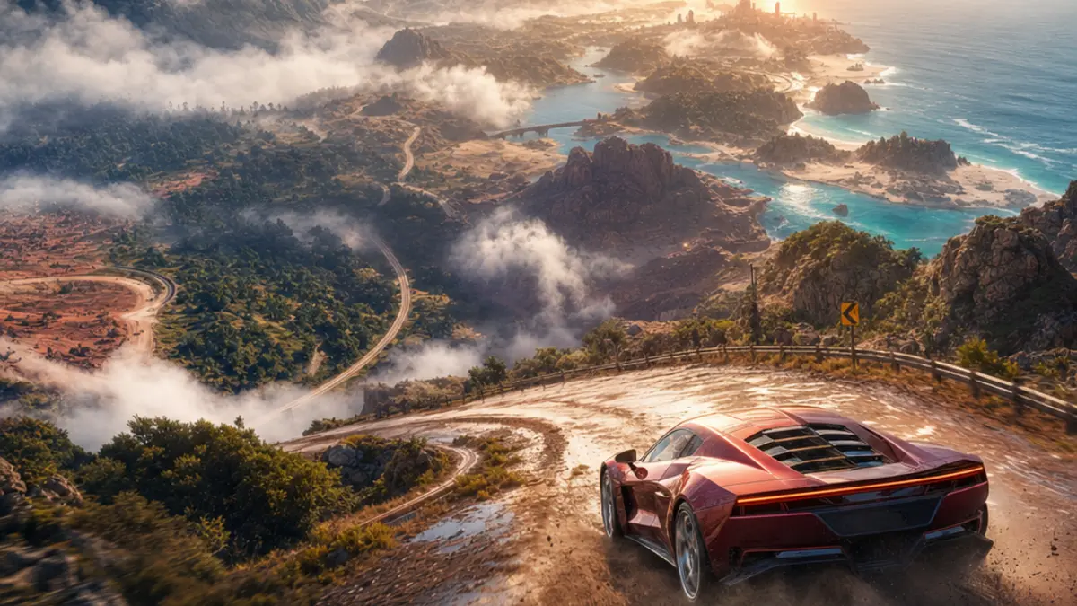 Carte de Forza Horizon 6 affichant les 10 regions avec le taux de decouverte par zone