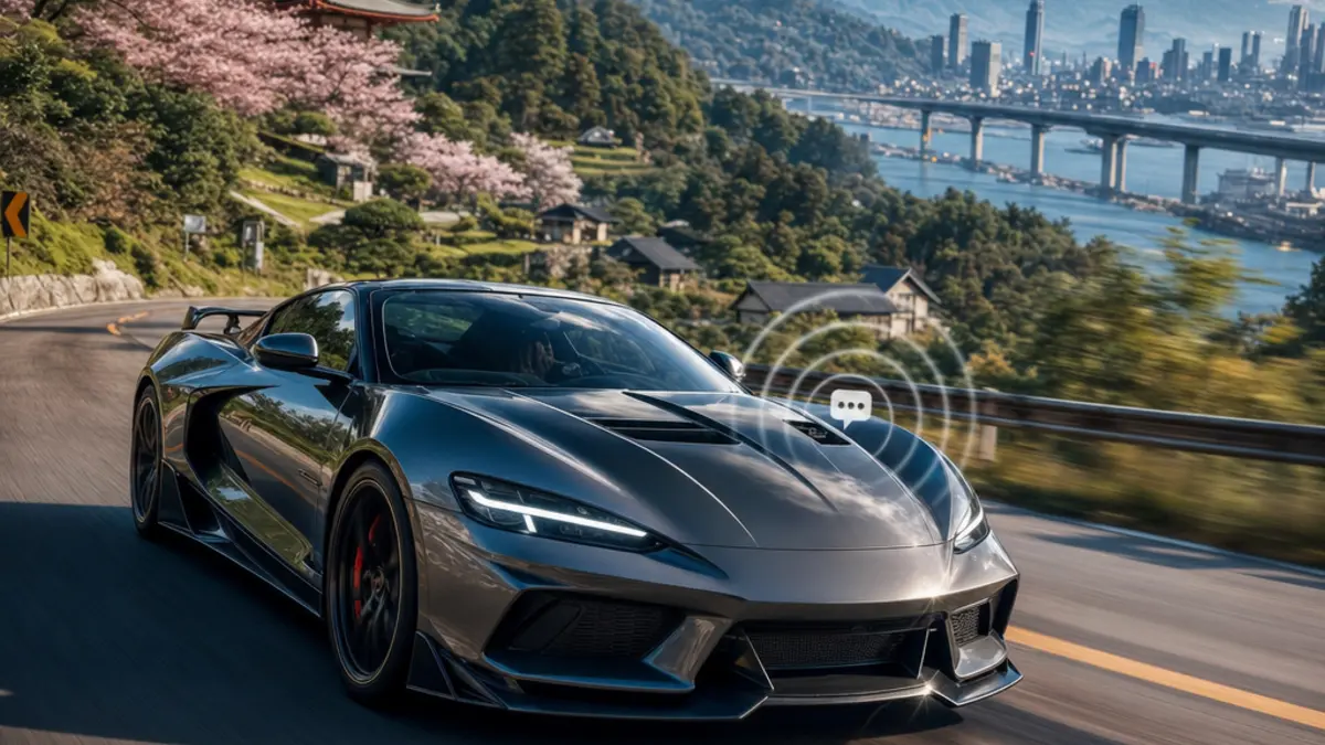Forza Horizon 6 : une voiture klaxonne avec le son de Microsoft Teams au Japon