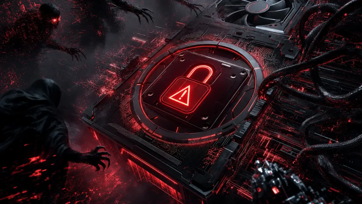 Carte graphique Nvidia avec alerte de securite et mise a jour de driver requise