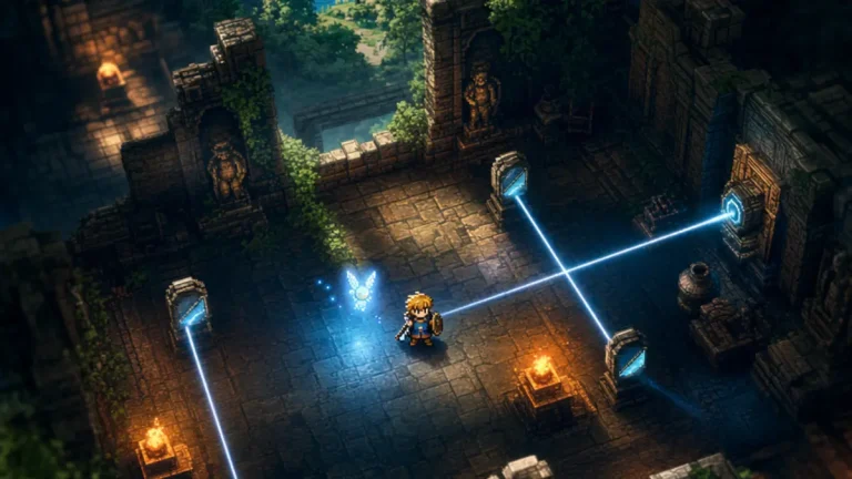 The Adventures of Elliot: The Millennium Tales, action-aventure HD-2D de Square Enix avec Elliot et sa fee Faie