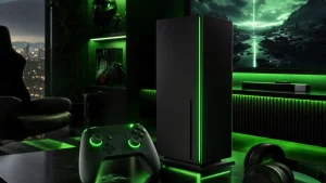 Logo XBOX en majuscules sur fond noir, nouveau branding officiel de Microsoft en 2026