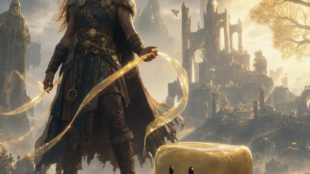 Faye, heroine de God of War Laufey, representee avec ses compagnons Rue et Phranque dans l'au-dela des dieux nordiques.