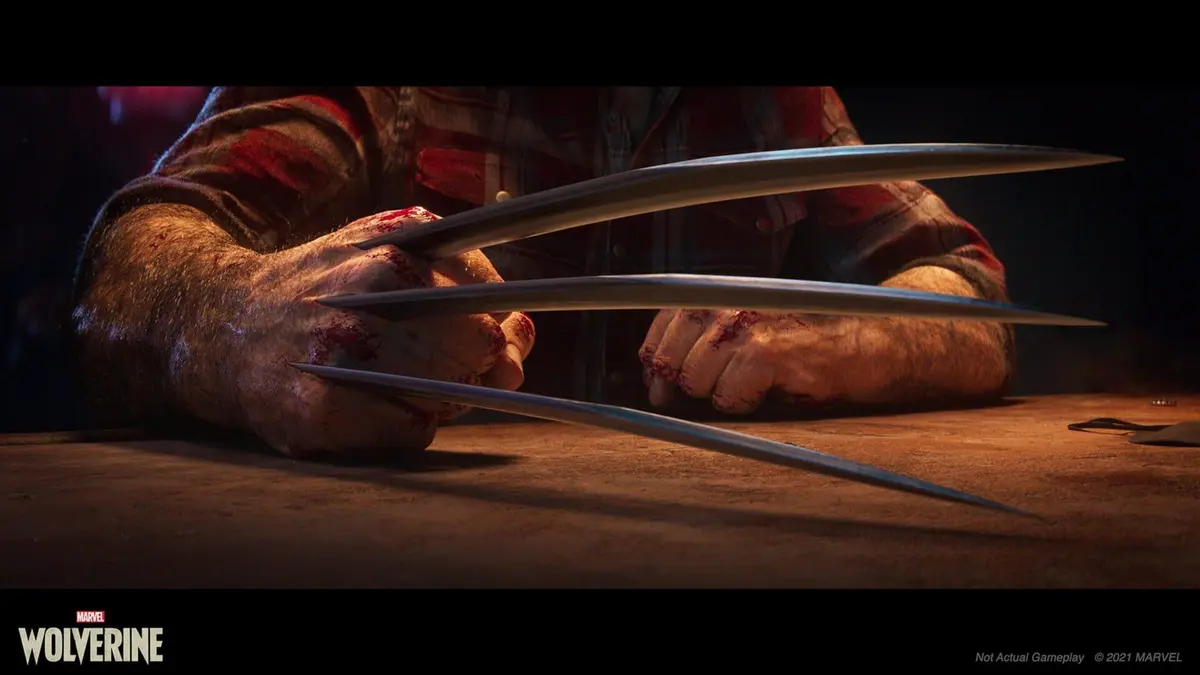 Visuel promotionnel de Marvels Wolverine, exclusivite PS5 prevue pour le 15 septembre 2026 avec un ton mature et violent.