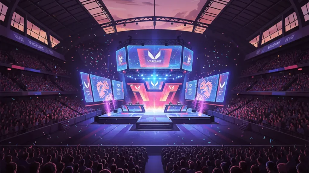Les joueurs de Team Vitality en pleine action durant les Masters de Londres sur Valorant.