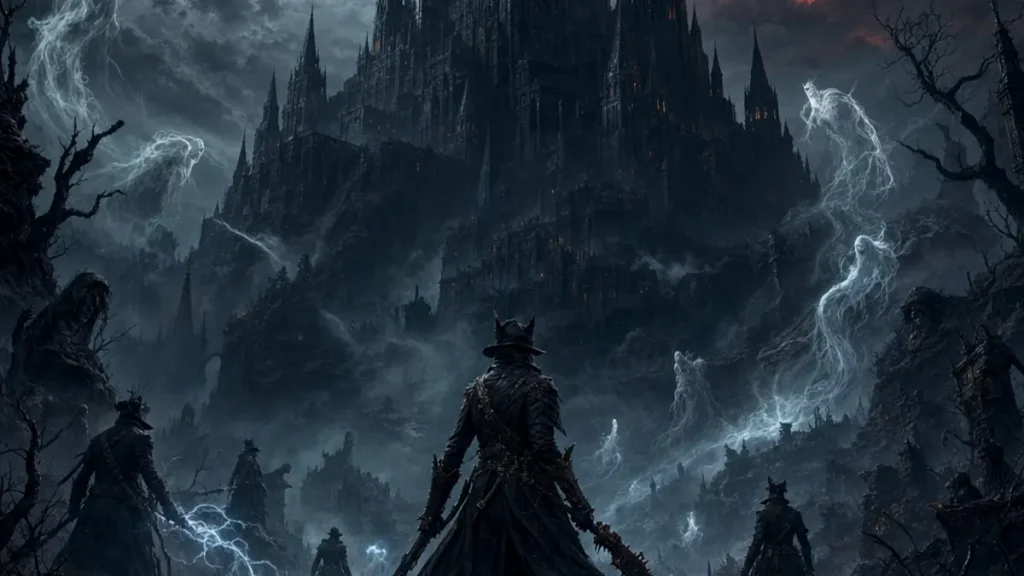 Visuel de l'extension Legacy of the Bloodmoon pour Vampire Survivors avec les nouveaux personnages
