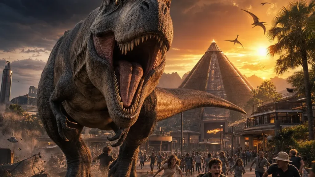 Illustration montrant les jaquettes des cinq jeux qui quittent le Xbox Game Pass en juin 2026, dont Jurassic World Evolution 2 et TMNT Shredder's Revenge.