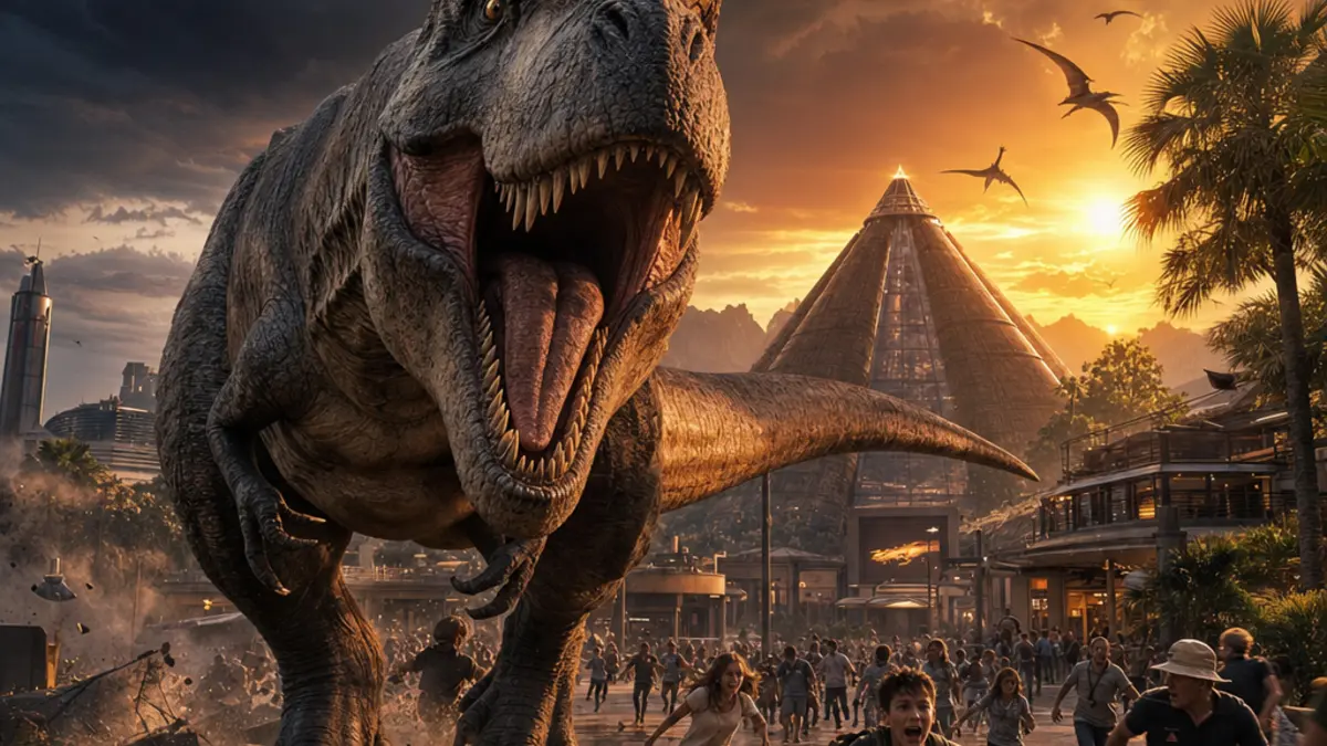 Illustration montrant les jaquettes des cinq jeux qui quittent le Xbox Game Pass en juin 2026, dont Jurassic World Evolution 2 et TMNT Shredder's Revenge.