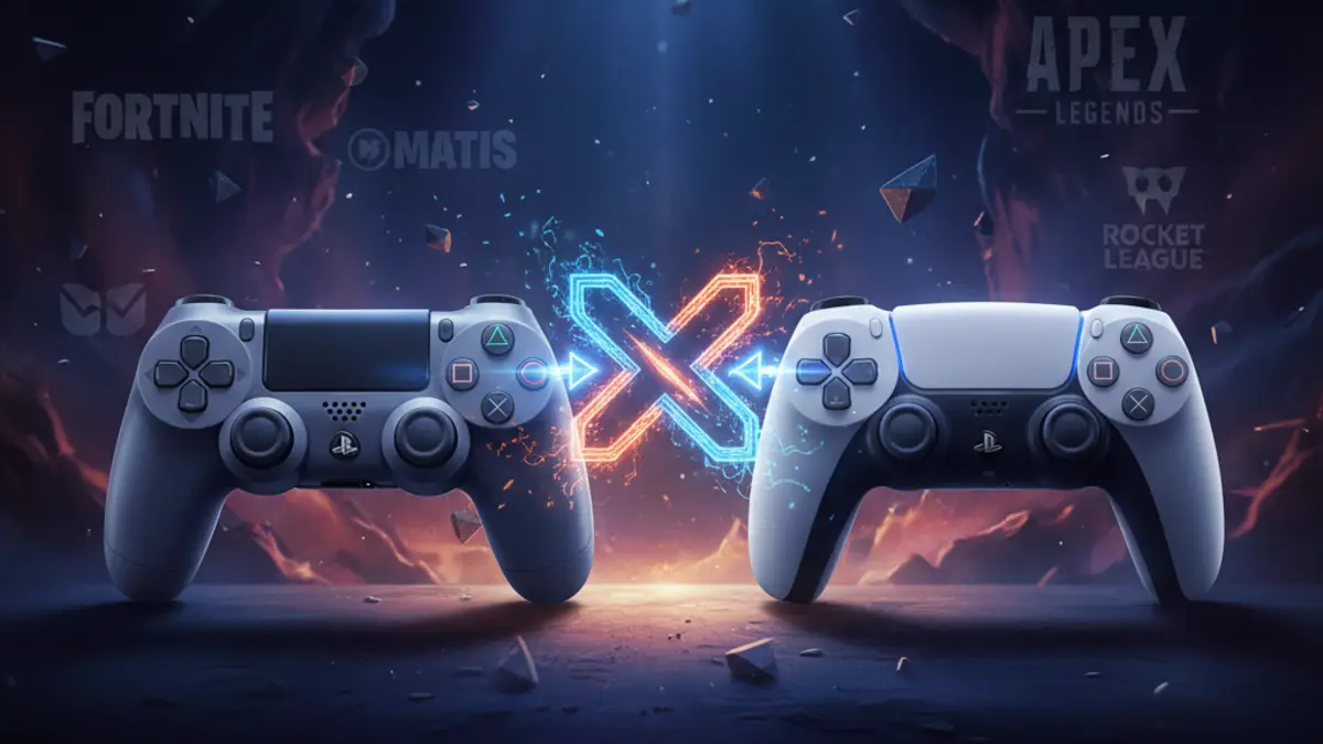 Un soldat de Call of Duty Black Ops en pleine action sur PS5, avec une interface de cross-play visible entre PS4 et PS5.