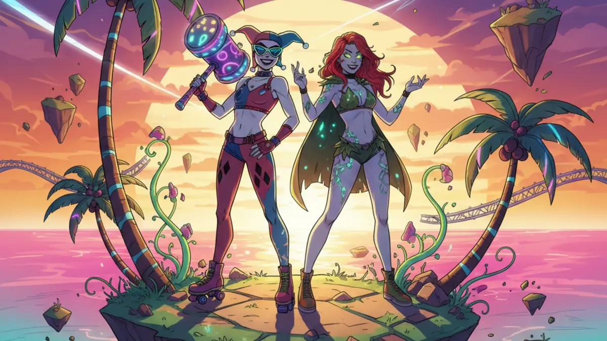 Les DC Sirens arrivent dans Fortnite pour l'ete 2026 avec Harley Quinn, Poison Ivy et Catwoman.