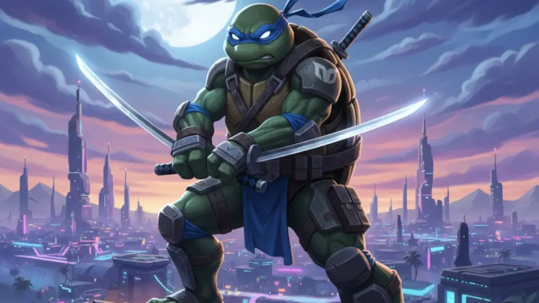 Fortnite : NECA dévoile la figurine Leonardo du crossover TMNT