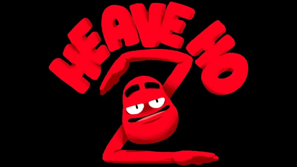 Heave Ho 2 : des personnages aux bras extensibles s'accrochent dans un niveau spatial chaotique.