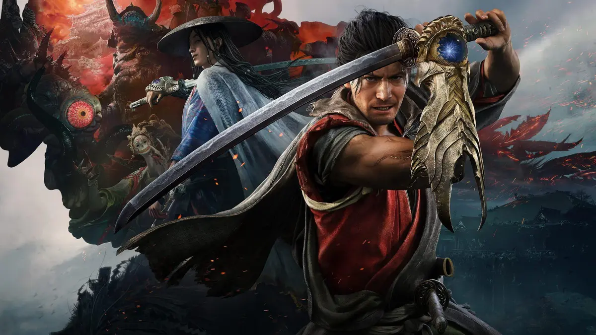 Miyamoto Musashi brandit son katana dans Onimusha: Way of the Sword, disponible des le 4 septembre 2026 sur PS5, Xbox Series, PC et Switch 2.