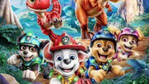 PAW Patrol: Dino World sur Nintendo Switch 2, sortie prevue en octobre 2026, avec les chiots et des dinosaures dans un monde ouvert tropical.