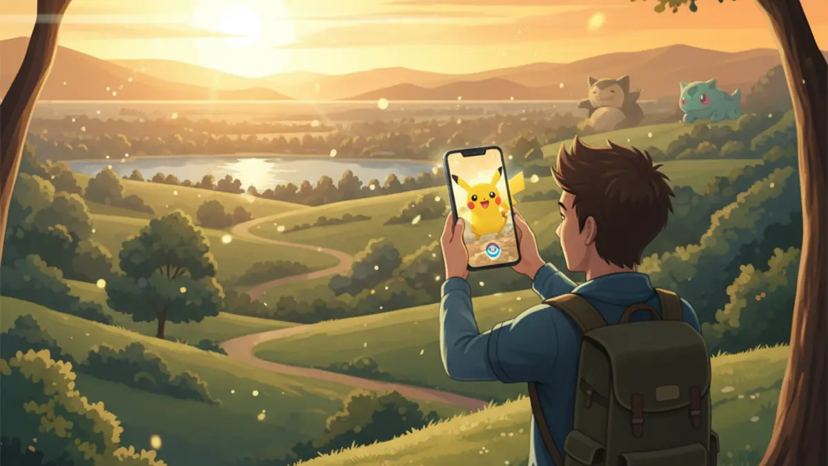 Logo de Pokemon GO avec le nouveau branding Scopely Explore en arriere-plan, symbolisant le changement de division.