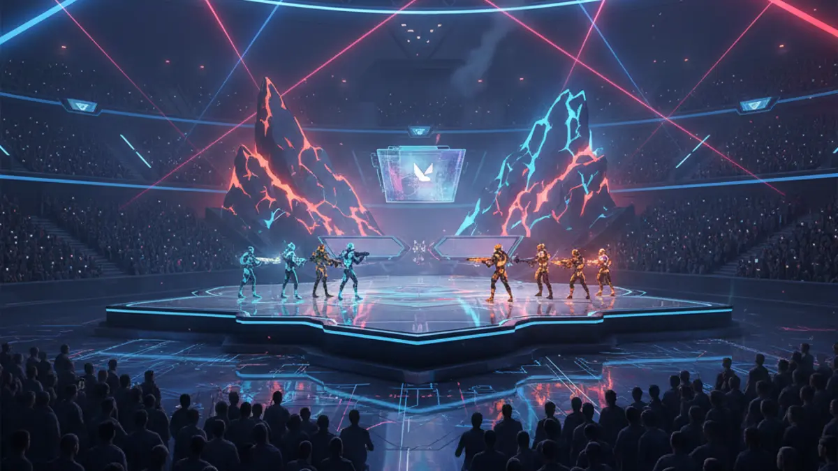100 Thieves celebre sa victoire au tournoi Valorant de l'Esports World Cup 2026 au Paris Expo Porte de Versailles.