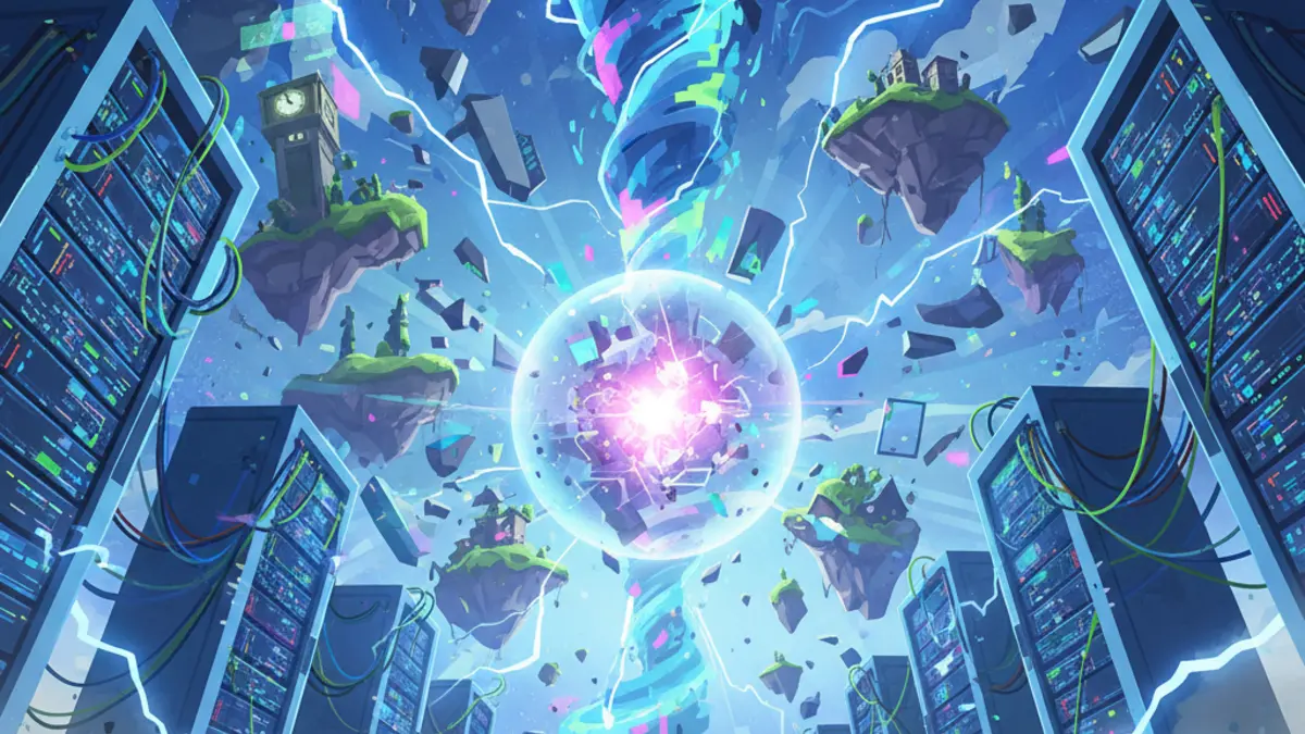 Ecran de maintenance de Fortnite pour la mise a jour v42.00 du Chapitre 7 Saison 4, avec le logo du jeu sur fond sombre et une barre de progression.