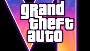 Illustration conceptuelle melant le logo de GTA 6 et le ring de la WWE, symbolisant le depot de marque Vice City par la federation de catch.
