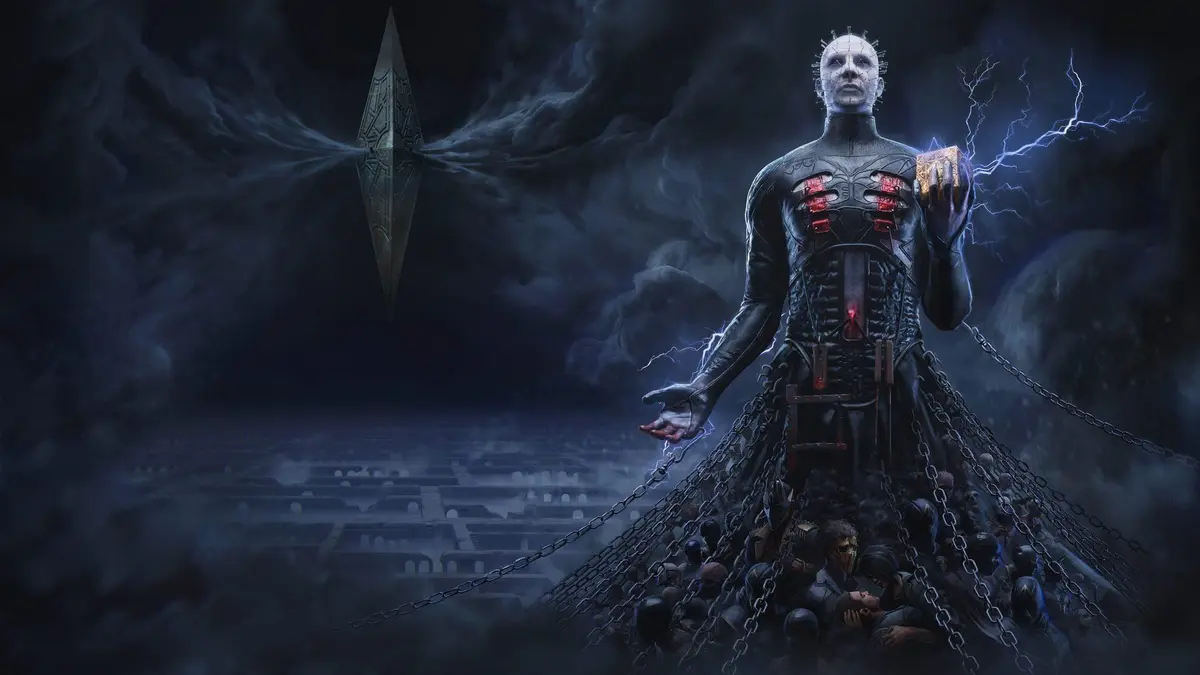 Visuel de Clive Barker's Hellraiser: Revival avec Pinhead et l'ambiance horrifique du Labyrinthe