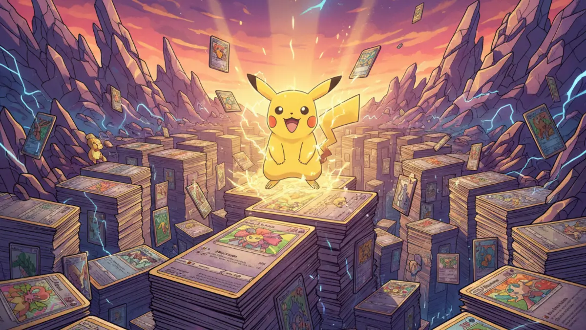 Carte Pikachu du set 30e Anniversaire du JCC Pokemon avec tampon commemoratif et traitement holographique
