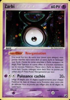 Carte Zarbi, EX Forces Cachées Collection Zarbi