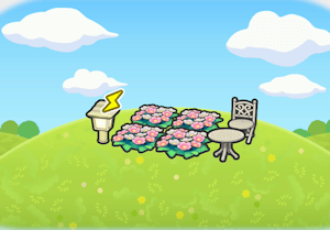 Habitat Terrasse fleurie dans Pokémon Pokopia