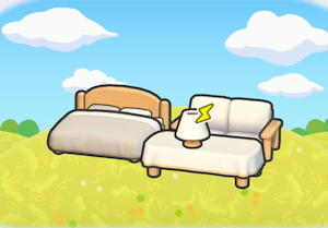Habitat Salon style naturel dans Pokémon Pokopia