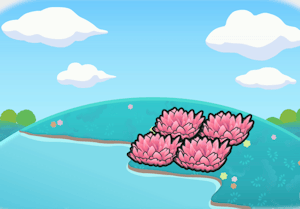Habitat Hautes herbes roses riveraines dans Pokémon Pokopia