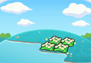 Habitat Fleurs duveteuses riveraines dans Pokémon Pokopia
