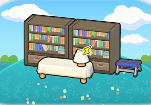 Habitat Petite bibliothèque dans Pokémon Pokopia