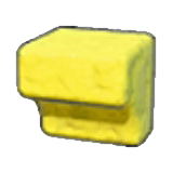 Rocher jaune érodé