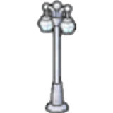 Lampadaire à têtes suspendues