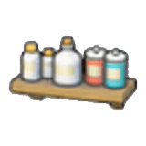Étagère avec récipients