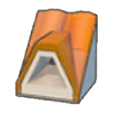Toit en brique triangulaire