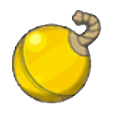 Boule de feu d'artifice jaune