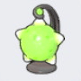 Lampe météore verte
