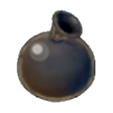 Ballon de peinture noire