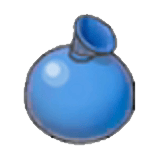 Ballon de peinture bleue