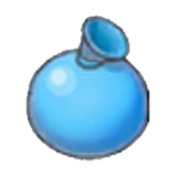 Ballon de peinture bleu clair