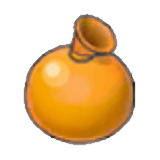 Ballon de peinture orange