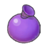 Ballon de peinture violette