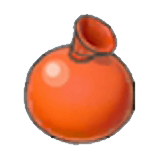 Ballon de peinture rouge