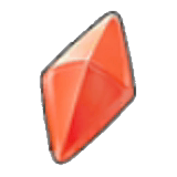Fragment de cristal rouge