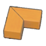 Bordure en bois (angle)